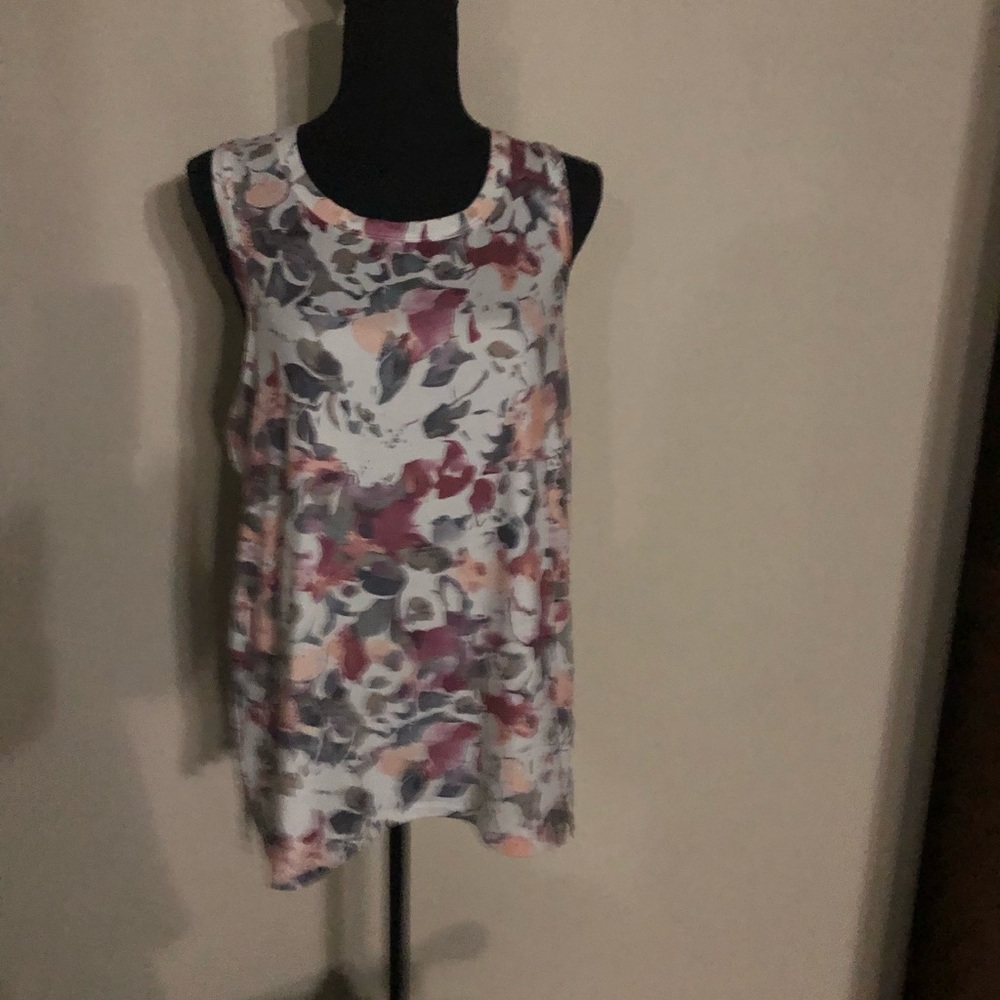 Floral.Women's Muscle Tank, Great for exercise! Large